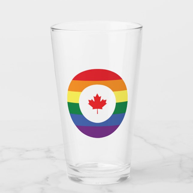 Kanada-Gay Pride Glas (Vorderseite)
