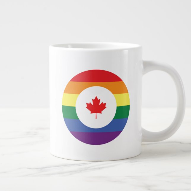 Kanada-Gay Pride Jumbo-Tasse (Rechts)