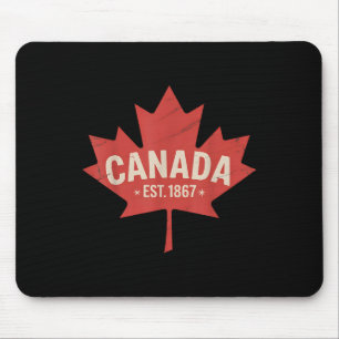 Kanada Gegr. 1867 Retro Ahornblatt Vintage Kanada Mousepad