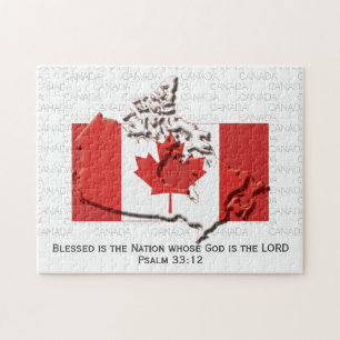 KANADA   Gesegnete Nation   KANADIAN FLAG Puzzle