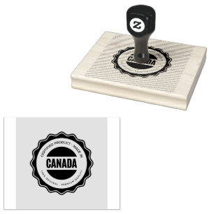 Kanada Glatter Holzgriff Horizontales Format Verwe Gummistempel