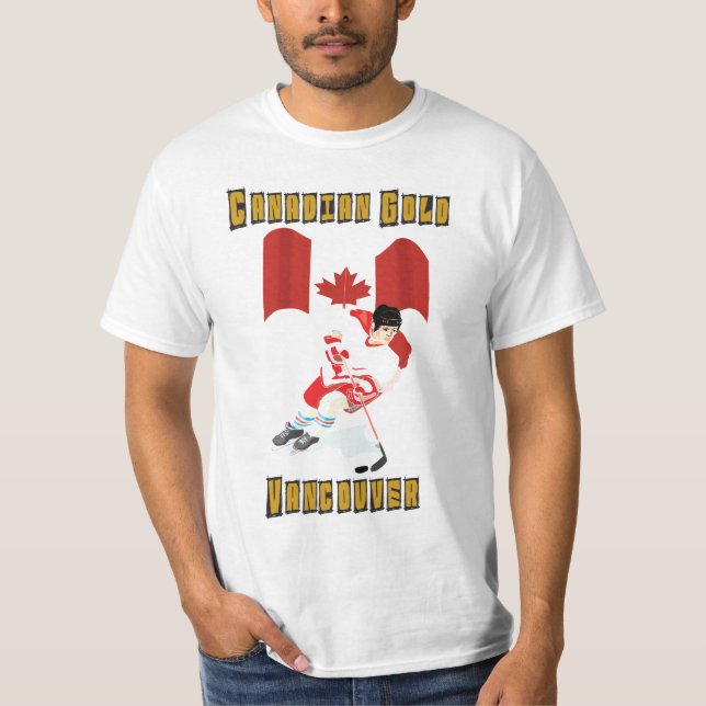 Kanada-Gold - das olympische Hockey der Männer T-Shirt (Vorderseite)