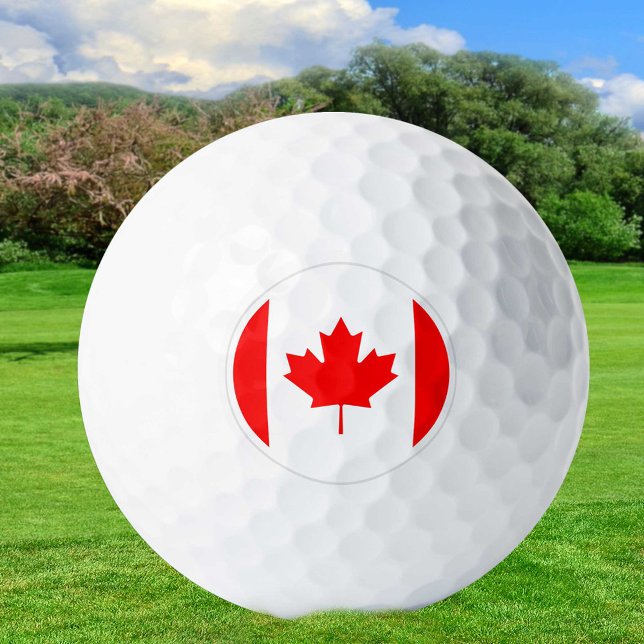 Kanada Golf Balls, kanadische Flaggengolfer /Patri Golfball (Von Creator hochgeladen)