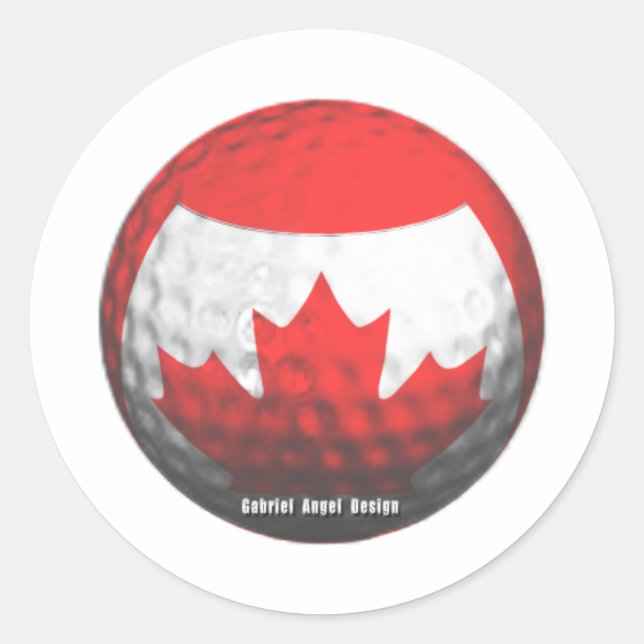 Kanada Golf Runder Aufkleber (Vorderseite)