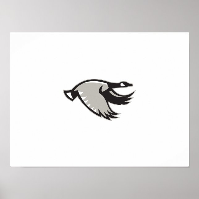Kanada Goose Flying Retro Poster (Vorne)