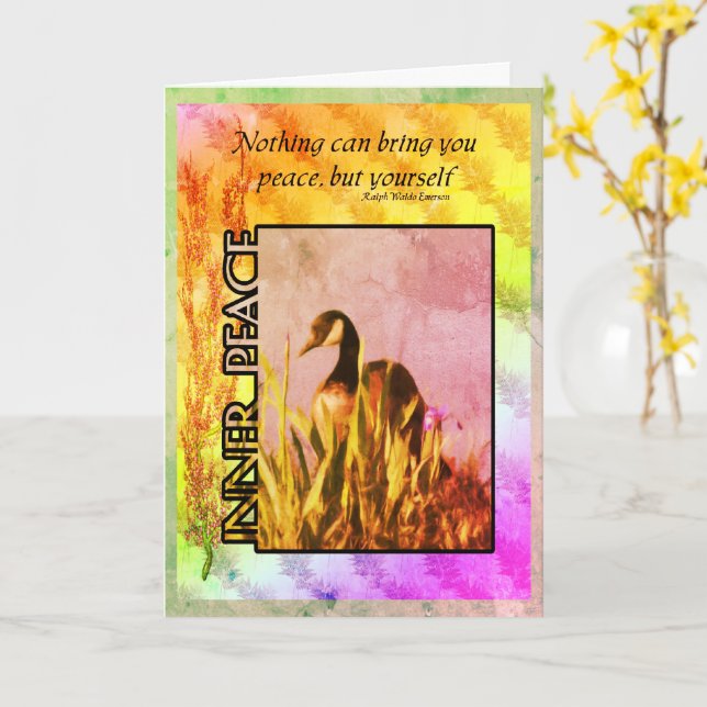 Kanada Goose Inner Peace Inspiration Card Karte (Gelbe Blume)