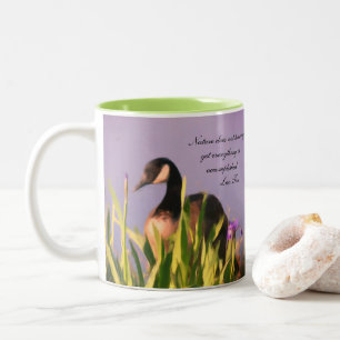 Kanada Goose Nature Inspiration Zitat Zweifarbige Tasse