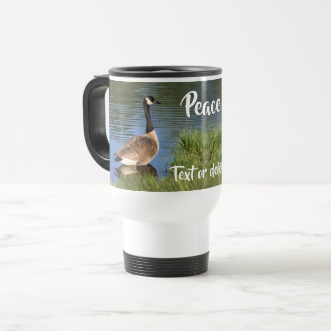 Kanada Goose Peace Inspirational Words Reisebecher (Vorderseite Links)