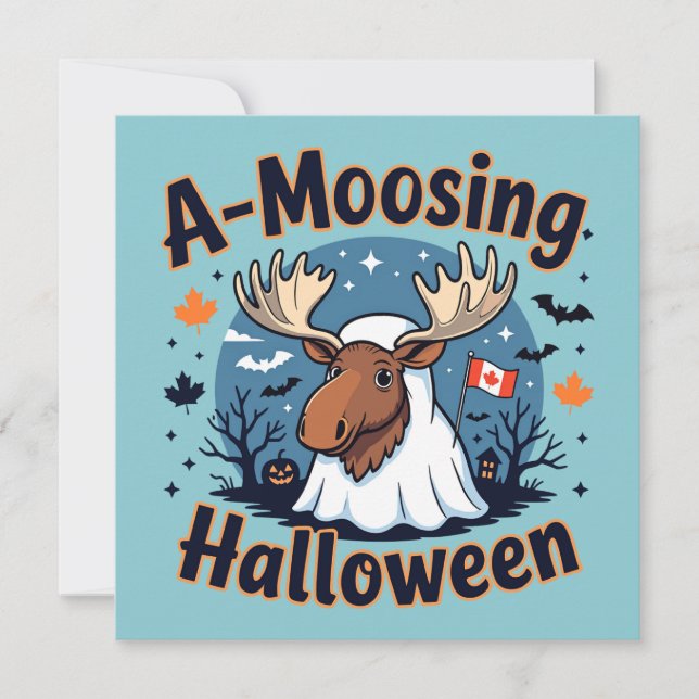 Kanada Halloween Moose Feiertagskarte (Vorderseite)