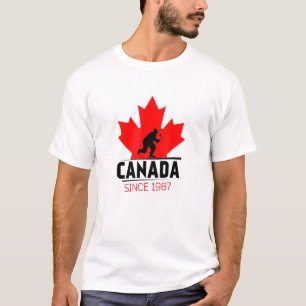 Kanada Hockey Ahornblatt Eishockeyspieler Vintage T-Shirt