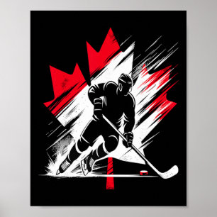 Kanada Hockey-Flagge Poster