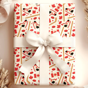 Kanada Hockey Thema Geschenkpapier