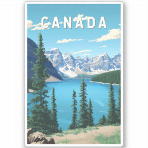 Kanada Illustration Travel Art Vintag Aufkleber