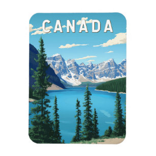 Kanada Illustration Travel Art Vintag Magnet