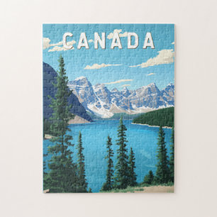 Kanada Illustration Travel Art Vintag Puzzle