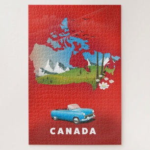 Kanada illustrierter Reisedruck. Puzzle