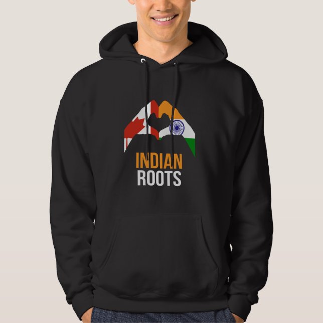 Kanada Indien Flagge Indische Roots Hoodie (Vorderseite)