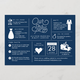 Kanada Infographic Save the Date Annoucement Einladung