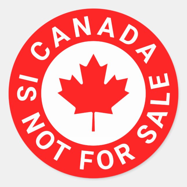Kanada ist nicht für den Verkauf von Sondertexten  Runder Aufkleber (Vorderseite)