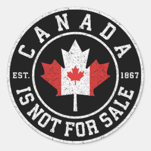 Kanada ist nicht zum Verkauf EST. 1867 Proud Kanad Runder Aufkleber
