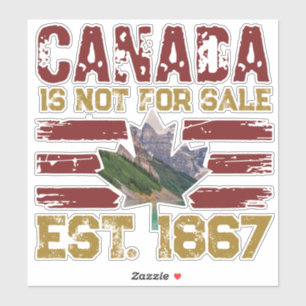 Kanada ist nicht zum Verkauf Est 1867 Vintage Grun Aufkleber