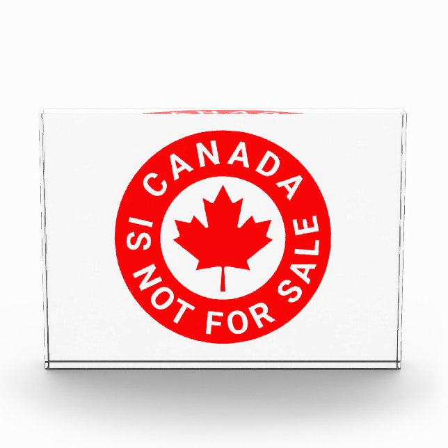 Kanada ist nicht zum Verkauf von Typografie Rotapf Fotoblock (Vorderseite)