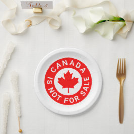 Kanada ist nicht zum Verkauf von Typografie Rotapf Pappteller