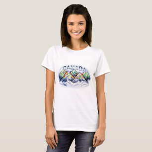 KANADA KANADIAN ROCKIES ABSTRAKTER FARBIGER BERG T-Shirt