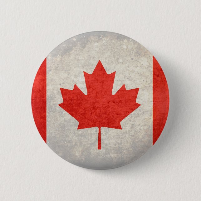 Kanada; Kanadische Flagge Button (Vorderseite)