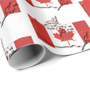 KANADA   Kanadische Flagge Geschenkpapier