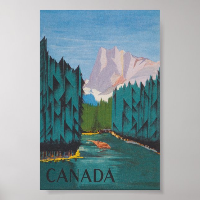 Kanada, Kanadische Rockies, Vintage Travel Poster (Vorne)