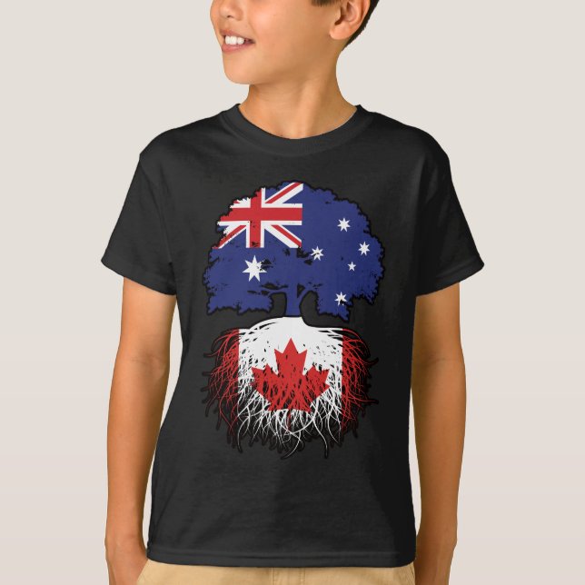 Kanada Kanadischer Australischer Tree Roots T-Shirt (Vorderseite)