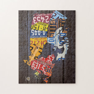 Kanada-Kfz-Kennzeichen-Karten-Puzzlespiel Puzzle