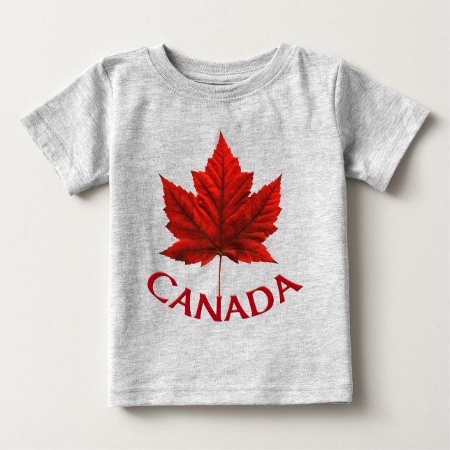 Kanada Kleinkind T - Shirt Red Maple Leaf Baby Shi (Vorderseite)