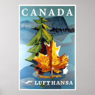 Kanada Kunst Lufthansa Reiseplakat Kanadischer Dru Poster
