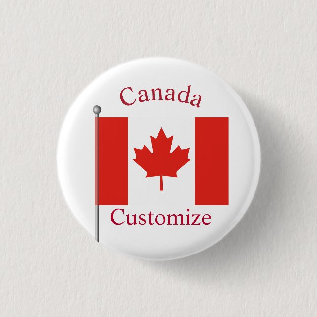Kanada Länderflagge Thunder_Cove Button (Vorderseite)