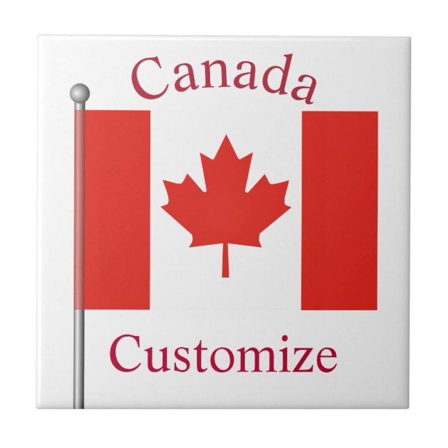 Kanada Länderflagge Thunder_Cove Fliese (Vorderseite)