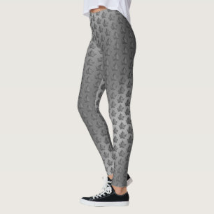 Kanada Leggings Silver Canada Mapsse Leaf Leggings