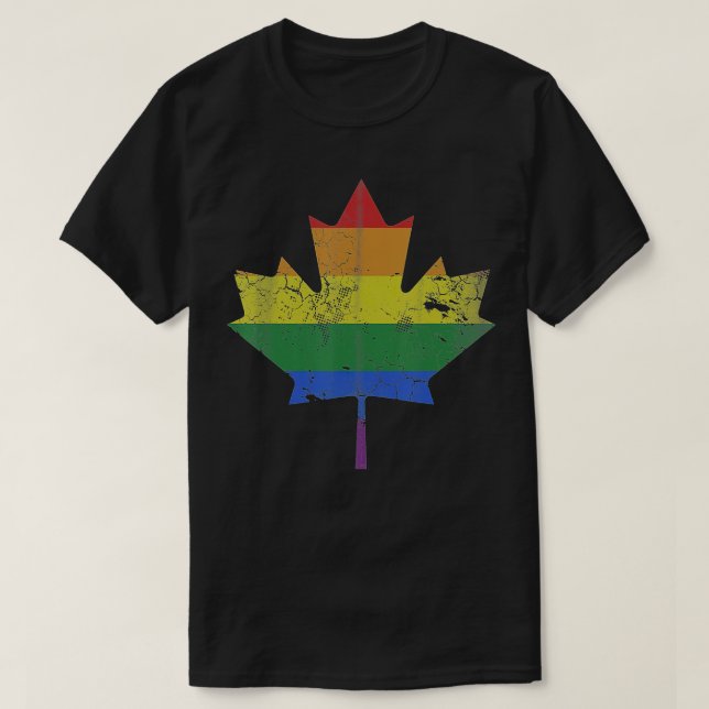 Kanada LGB Pride LGBQ Canadian Ahornleaf  T-Shirt (Design vorne)