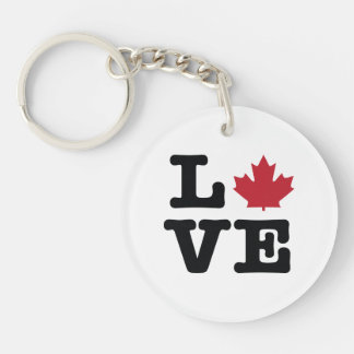 Kanada Liebe Ahornleaf Akryllischer Schlüsselanhän Schlüsselanhänger