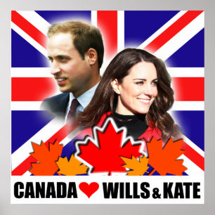 Kanada Lieben Prince William & Kate Poster