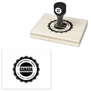 Kanada-Logo großes horizontales Jet-Schwarz-Tinten Gummistempel
