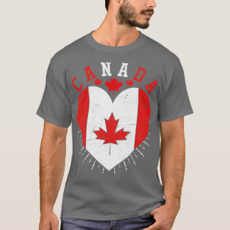 Kanada Lover Maple Leaf Kanadische Flagge Herz Kan T-Shirt