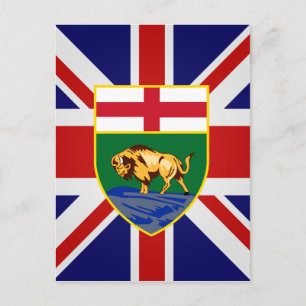 Kanada Manitoba Hochwertige Flagge Postkarte