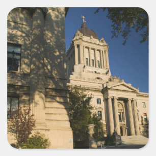Kanada, Manitoba, Winnipeg: Manitoba Legislative Quadratischer Aufkleber