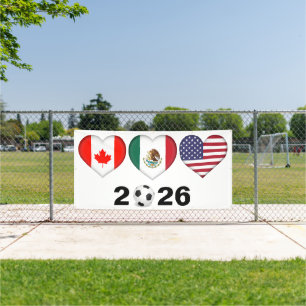 Kanada Mexiko USA Gastgeber Fußballturnier 2026 Banner