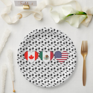 Kanada Mexiko USA Gastgeber Fußballturnier 2026 Pappteller