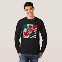 Kanada-Mexiko-USA Unisex Long Sleeve T - Shirt