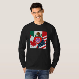Kanada-Mexiko-USA Unisex Long Sleeve T - Shirt