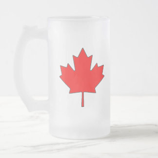Kanada mit der Blatt-mattierten GlasTasse Mattglas Bierglas
